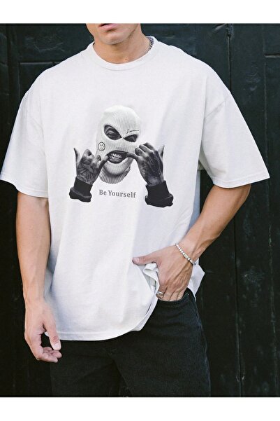 OVER HEAD Muška gangsterska majica Be Yourself Štampano Oversize T-shirt