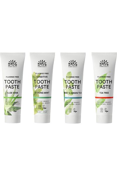 Urtekram Economical Set of 4 - Organic Fluoride Free Toothpaste 4 X 75ml