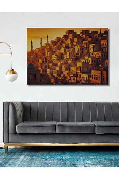 Teona Ahşap Tarihi Doku Mardin Evleri Ahşap MDF Dekoratif Dikdörtgen Ev,İşyer...