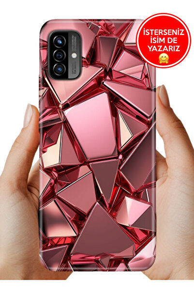 Reeder P13 Blue Max Pro Lite 2022 Kılıf Desenli Rubber Lens Korumalı Silikon PembeDeco