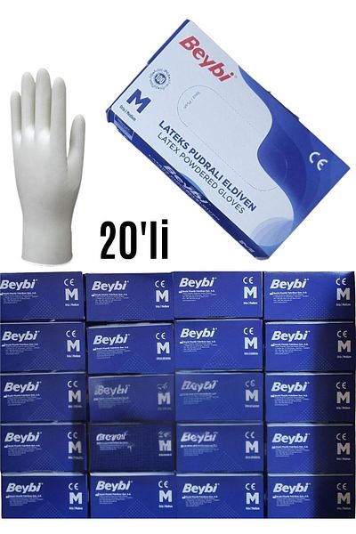 P Parla Latex Powdered Gloves 100 20 Boxes 1 Box m