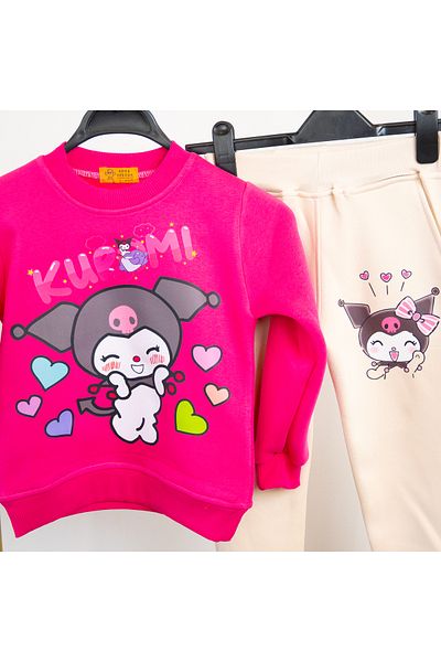 BookOrBook Kuromi Hi 3 Thread Raster Premium Quality Children's Tracksuit Set 3-12 Years