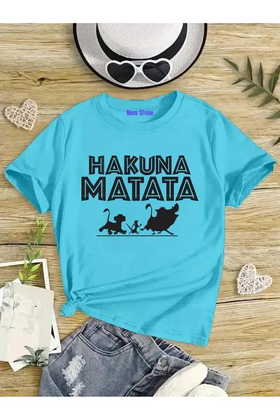 New Shine 1 tricou este un cadou pentru achiziții de 6 și mai sus în coș - Tricou pentru copii Hakuna Matata Oversize