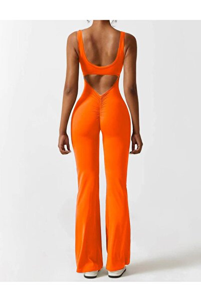 hipnoz butik kadın dalgıç kumaş sırt dekolteli askılı tulum