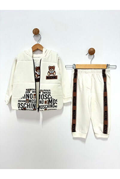 By Cwhr طقم بناتي مكون من 3 قطع مع سترة قابلة للنفخ مملوءة بالألياف القطنية ب...