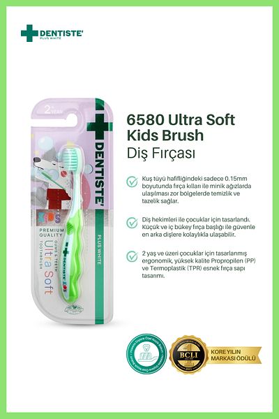 Dentiste Green and Turquoise Kids Toothbrush