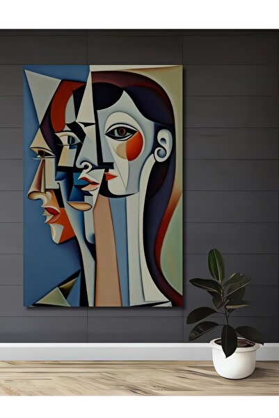 Teona Ahşap Pablo Picasso Soyut Sanat Yağlı Boya Görünümlü Ahşap Dekoratif Di...