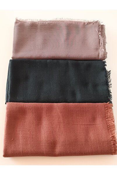 Hijab 3-Piece Flamed Cotton Writing Scarf 100x100cm