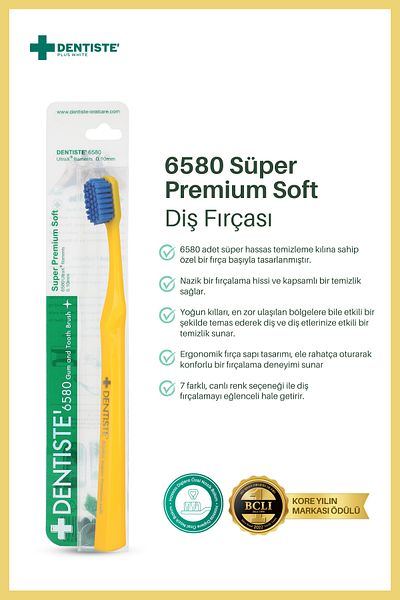 Dentiste 6580 Super Premium Soft Toothbrush - Yellow