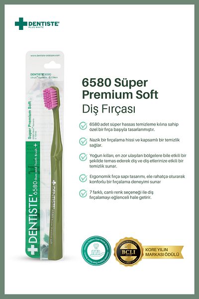 Dentiste Super Premium Soft 6580 Toothbrush - Green