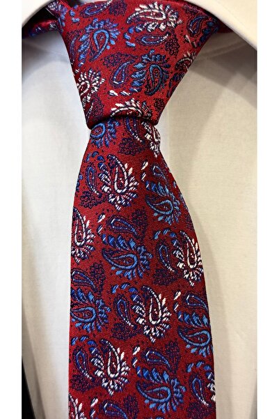 Dearmise Червоно-синій краватка з візерунком шали в подарунковій коробці