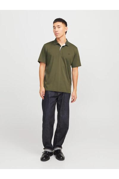 Jack & Jones JPRCCRODNEY SS POLO NOOS Ελιάς Νύχτα