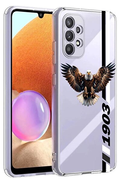 3GEN CASE Samsung galaxy a13 compatible transparent silicone case with fan pattern