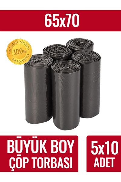 naft Garbage Bag Large Size 10 Pieces 5 Roll Thick 65x70 Garbage Bag