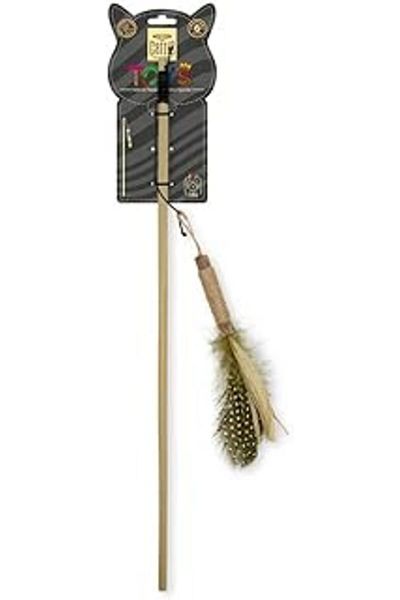 Hepta Collection Cattie Cat Toy with Matatabi Feather Fishing Rod 50 cm