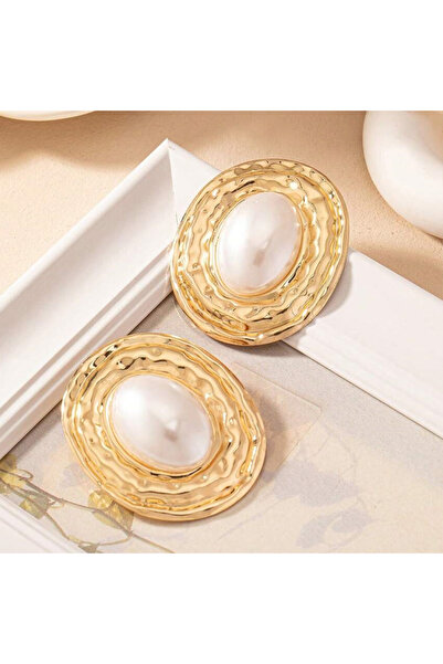 Choice أقراط كبيرة من اللؤلؤ الصناعي باللون الأبيض من EH4770-1 للنساء، أقراط ...