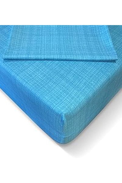 Hepta Collection Alla Turca At7590 Ranforce 100X200 سم طقم ملاءات جاهزة، فيروزي