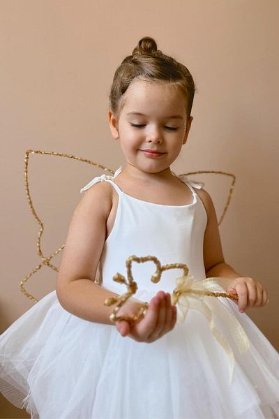 Le Mabelle 2-Piece Butterfly Wing Wand Set - Gold Sequin