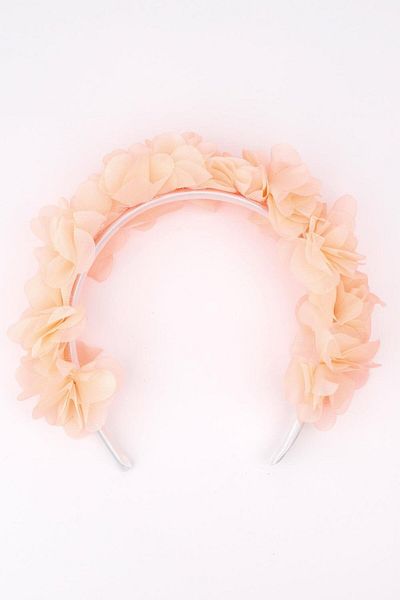 Le Mabelle Salmon Flower Girl's Crown