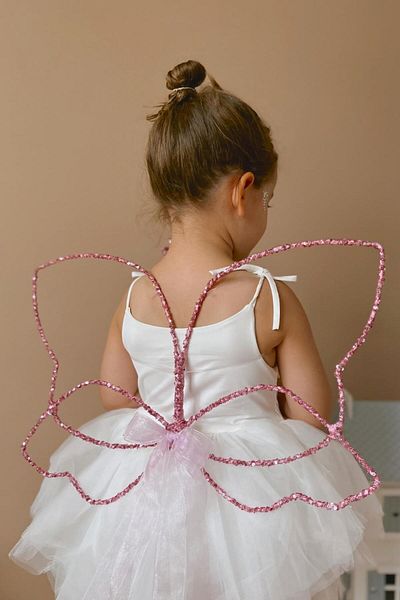 Le Mabelle Σετ με 2 ροζ παγιέτες με φτερό πεταλούδας