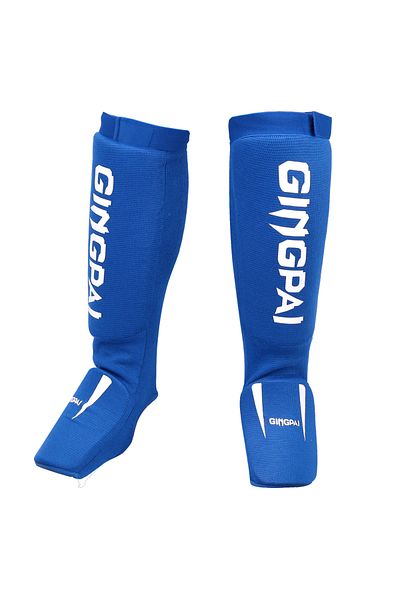 Choice M blue Cotton Boxing shin guards MMA instep ankle protector foot protection TKD kickboxing pad Muayt