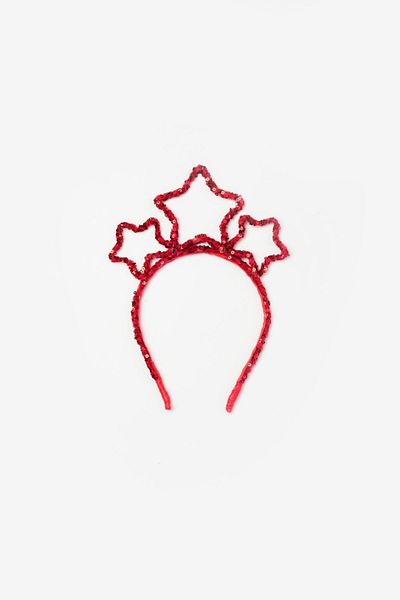 Le Mabelle Red Sequin Starry Crown for Girl
