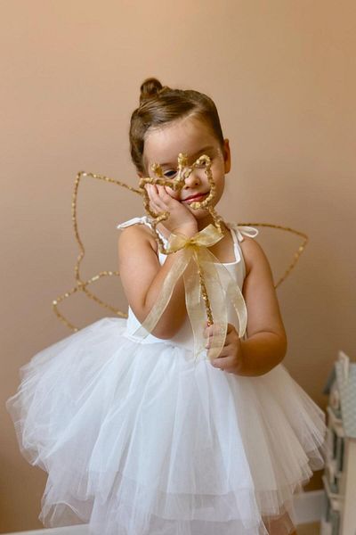 Le Mabelle 2-Piece Butterfly Wing Wand Set - Gold Sequin