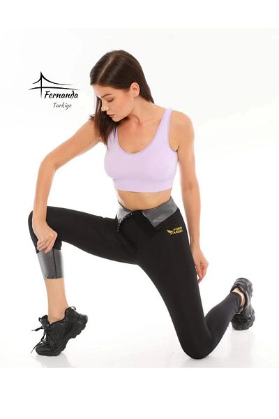 Fernanda Leggings lungi cu agrafe termice Seria de slăbire, arderea grăsimilor și saună de transpirație fermă