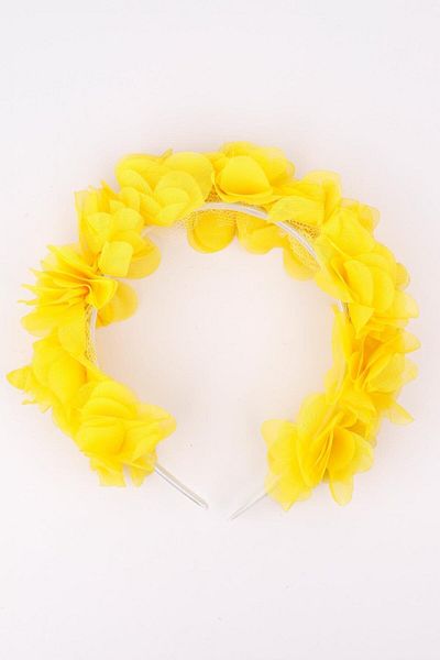 Le Mabelle Yellow Flower Girl's Crown