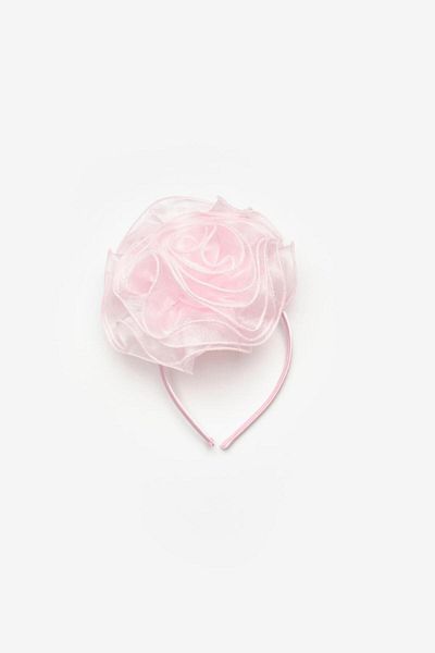 Le Mabelle Organza Pink Rose Detailed Girl's Crown