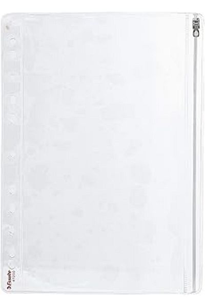 Mu Art Ahşap Esselte Fileable Zipper Pouch File (5 Pieces), Transparent