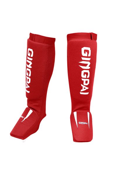 Choice M red Cotton Boxing shin guards MMA instep ankle protector foot protection TKD kickboxing pad Muayth