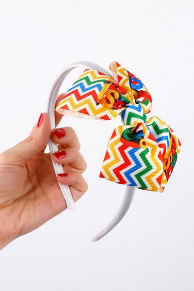 Le Mabelle Multicolored Back To School Printed Girls' Crown