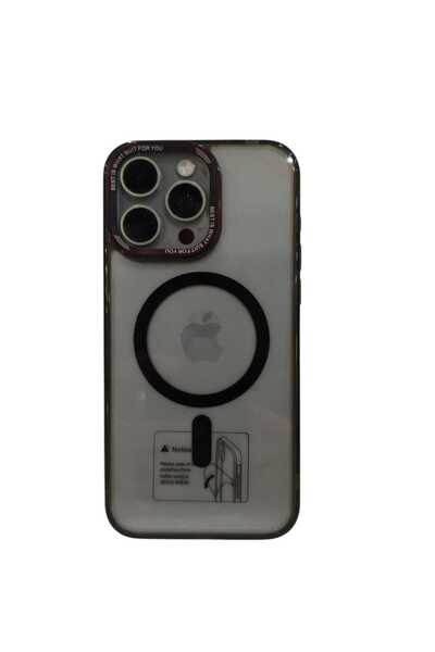 Mopal Brabus Apple iPhone 15 Pro Max Uyumlu Hoparlör Korumalı Magsafe Transpa...