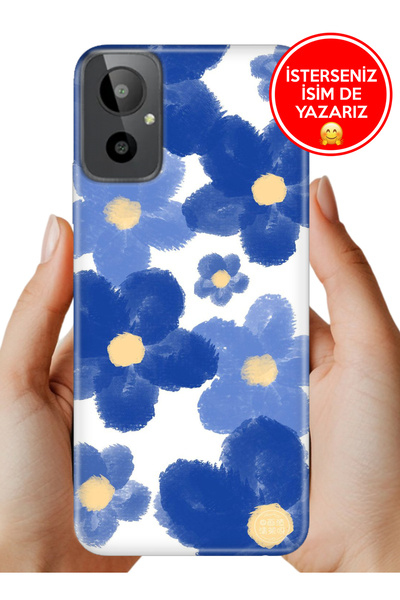 General Mobile GM 23 SE G314 Kılıf Trend Desenli Esnek Kapak Blue Orgin