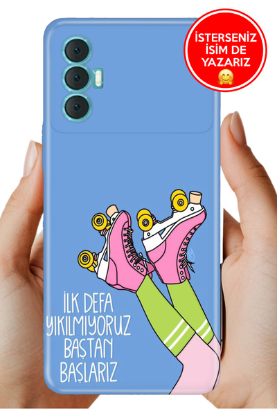 TECNO Spark 8 Pro Kılıf Trend Desenli Esnek Kapak Baştan Başlarız