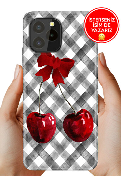 oukitel C21 Pro / Plus Kılıf Desenli Baskılı Kamera Korumalı Silikon Kiraz Ma...
