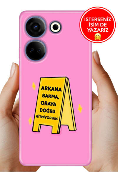 TECNO Camon 20 Pro 4G Kılıf Uv Baskı Temalı Silikon ArkanaBakmaSlogan