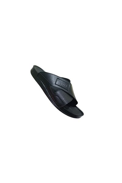 Handmade Men's Handmade Leather Slippers-Natural Leather, Orthopedic Sole,Suitable for Heel Pain&Diabetics