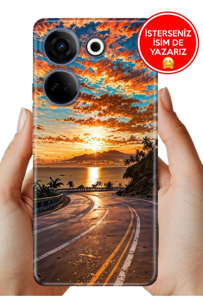 TECNO Camon 20 Pro 4G Kılıf Desenli Baskılı Kamera Korumalı Silikon Manzaram
