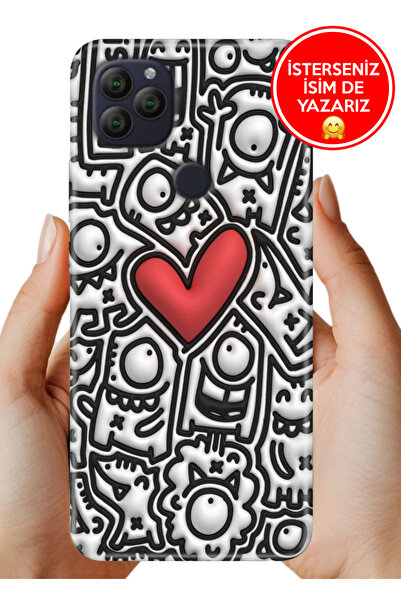 General Mobile GM 22 - GM 22S G312 Kılıf Desenli Baskılı Kamera Korumalı Sili...