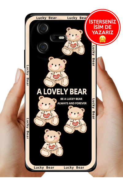 Cekuonline Casper Via A40 Kılıf Rubber Esnek Silikon Tam Koruma Smile Bear