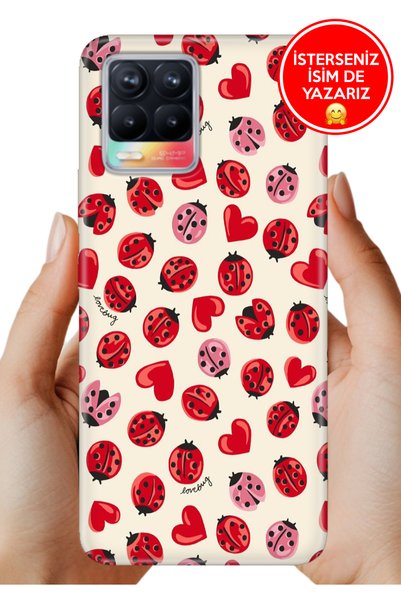 realme 8 / 8 Pro Kılıf Desenli Baskılı Kamera Korumalı Silikon Love Bug