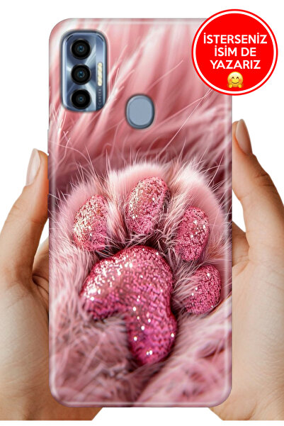 TECNO Spark 7 Pro Kılıf Rubber Esnek Silikon Tam Koruma SüslüPaticik