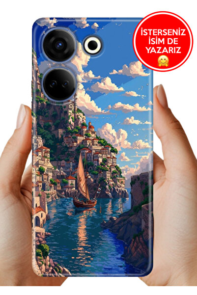 TECNO Camon 20 Pro 4G Kılıf UvBaskı Özel-Tasarım Silikon Amalfi