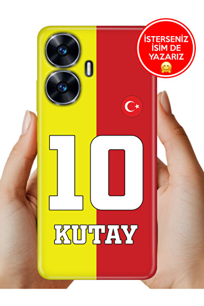 realme C55 Kılıf Kişiye Özel İsim Yazılı Forma Tasarım Silikon Parçalı