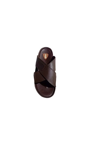 Handmade Men's Handmade Leather Slippers-Natural Leather, Orthopedic Sole,Suitable for Heel Pain&Diabetics
