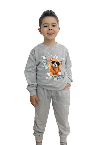 yudemia Take It Bear Printed Top and Bottom Seasonal Set - Stylish and Comfortable for Boys