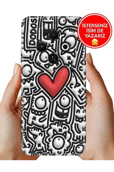 TECNO Spark 30C Kılıf Desenli Baskılı Kamera Korumalı Silikon Eski Çağlar