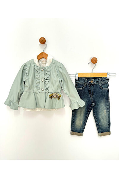 By Cwhr Gilded Floral Girl's Raincoat Girl's Bdy Girl's Jeans Pants Girl's 3 Piece Set